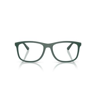 Emporio Armani 0ea3247 Oversized Square Frame Eyeglasses in Deep Green Matte Finish