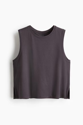 H&M Kastiges Sport-Tanktop mit DryMove - Grau