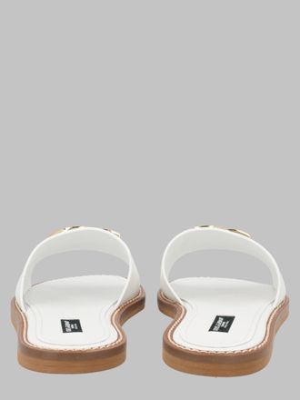 Dolce & Gabbana Calf Leather Flats - White