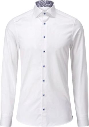 Stenströms Overhemden, Heren, Wit, 2Xl, Katoen, Slim-Fit Katoenen Overhemd