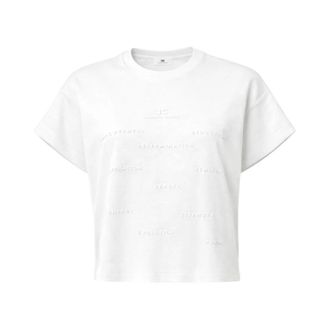 Elisabetta Franchi Lettering Jersey T-shirt - female - Elisabetta Franchi - T-Shirts - White - XL - Tops