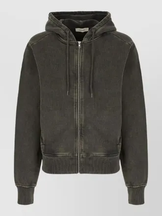Entire studios cotton sweatshirt hood ribbed cuffs hem