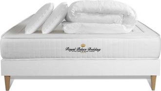 Royal Palace Bedding Royal Palace Bedding - Pack Colch&oacute;n Blanco Muelles Y Viscoel&aacute;stica 160 X 200