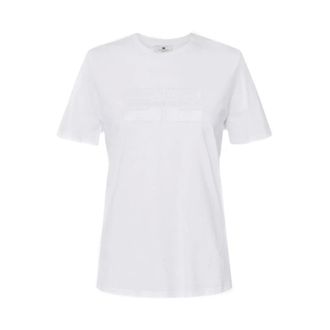 Elisabetta Franchi Dames, Tops, Wit, Maat: M Katoen