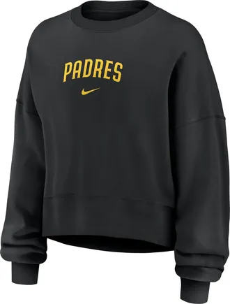 Nike San Diego Padres Nike Womens MLB Pullover Crew in Black | 01D7912ZPYP-9HV