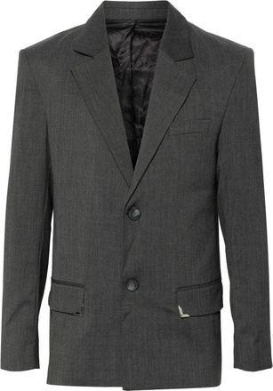 Han Kjobenhavn single-breasted blazer - unisex - Virgin Wool/Polyester/Acrylic - 50 - Grey