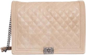Chanel Pre-owned Borsa a Spalla in Pelle - - Pre-owned - Donna - Beige - ONE SIZE