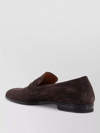 Tom Ford suede loafers embossed stitching rubber sole