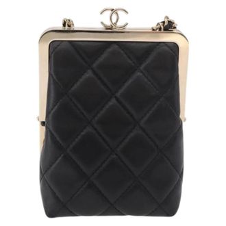 Chanel Pre-owned Vintage Leather Crossbody Bag - Dames - Pre-owned - Zwart - Maat: ONE Size Leer