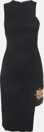 Versace Versus Versace Black Crepe Sleeveless Fitted Dress