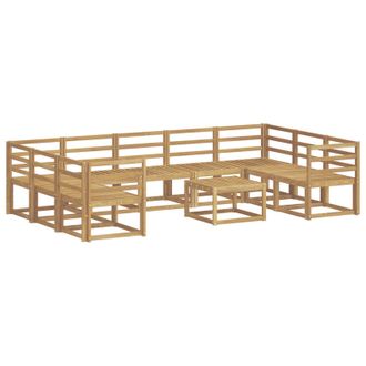 vidaXL Conjunto De Sof&aacute;s De Exterior 10 Pcs Blanco Vidaxl