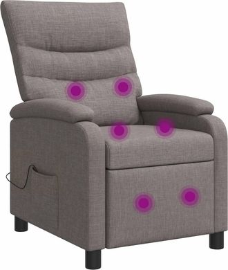 vidaXL Silla De Masajes Reclinable Topo Tela Vidaxl