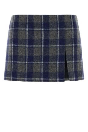 Miu Miu Embroidered Wool Mini Skirt
