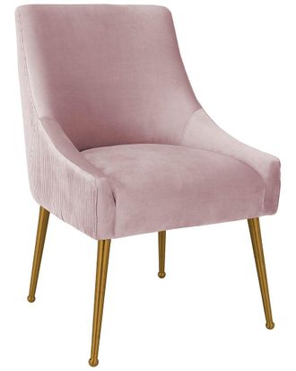 TOV Furniture Tov Furniture Beatrix Pleated Mauve Velvet Side Chair