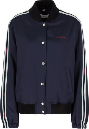 Off-white Stripe Detail Jacket - Dames - Bomber jackets - Blauw - M - Jassen