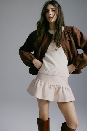 H&M Oversized Twill Jacket in Brown at Nordstrom, Size X-Large