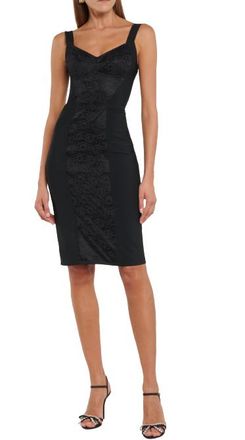 Dolce & Gabbana Lace-paneled bustier dress Size M