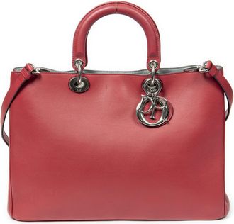 Dior Pre-owned Womens Large Diorissimo Tote Shoulder Bag - Red - One Size
