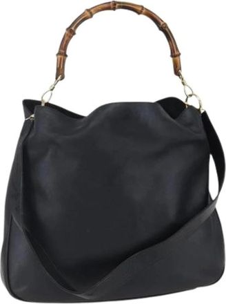 Gucci Pre-owned Handbags, female, Black, Size: ONE SIZE Pre-owned Leather gucci-bags