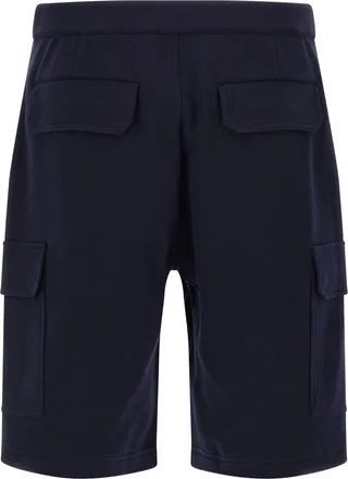 Brunello Cucinelli Mens Blue Cotton Bermuda Shorts