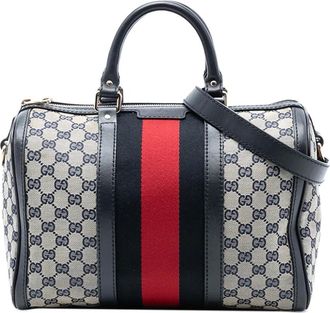 Gucci Borsa a tracolla Joy Boston media in tela GG con decorazione Web 2016-2025 - Marrone