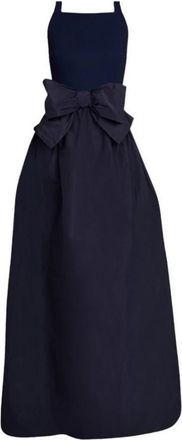 La Petite Robe Di Chiara Boni Harlee Taffeta Bow Gown - Dames - Avondkleed - Blauw - XL - Polyester - Kleedjes