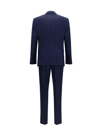 HUGO BOSS Mens Suit Linen-Mohair Dark Blue Suits