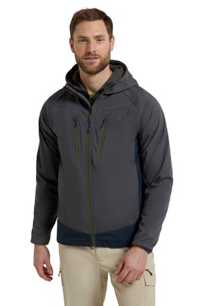 Mountain Warehouse Ambit Mens Lightweight Softshell Jacket - Water Resistant, Lightweight Rain Jacket - Best for Spring Summer, Walking, Outdoors, Hiking & Trekking Dark