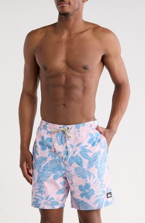 Quiksilver Wave Volley Swim Shorts in Orchd Pink at Nordstrom Rack, Size X-Large
