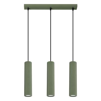 Sollux Lighting L&aacute;mpara de techo verde oliva aluminio alt. 45 cm
