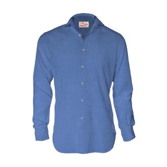 MC2 Saint Barth Pamplona Linen Shirt - Heren - Casual Overhemden - Blauw - 2XL - Linnen - Overhemden