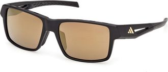 Adidas Sport SP0125 02G Mens Sunglasses Black Size 55
