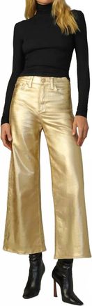 Joe's Mia Foil High Rise Ankle Jeans In Gold