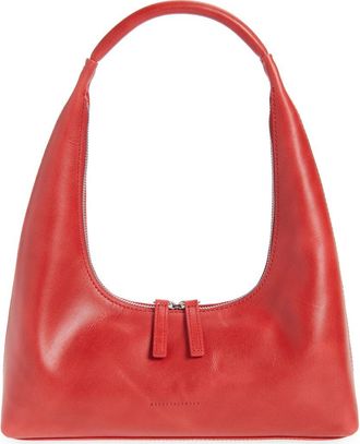 Margesherwood Leather Hobo Bag in Apple Red Pull-Up at Nordstrom