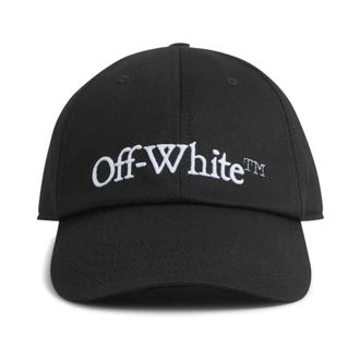 Off-white Boekenpet met Gebogen Klep - Heren - Petten - Zwart - ONE Size - Katoen - Accessoires