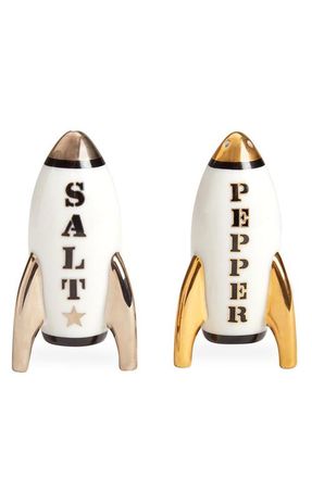 Jonathan Adler Apollo Salt and Pepper Set in Black /Gold /Silver at Nordstrom