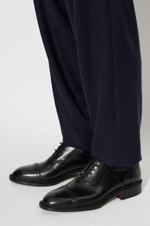 Kiton Leather Shoes, Mens, Black