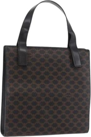 Celine Pre-owned Canvas Hand Bag - Dames - Vintage Handtas - Bruin - ONE Size - Leer - Vintage