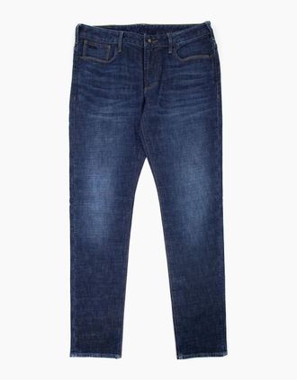 Emporio Armani Mens Emporio Armani J06 Washed Slim Fit Jeans Denim Blue - Size: W32-L30