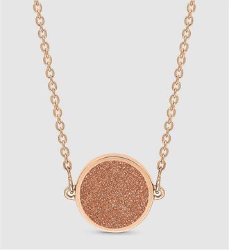 Ginette NY Collier Ever Mini Disc Gold Sandstone Or Rose