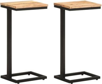 vidaXL Vidaxl - Side Tables 2 pcs 31.5x24.5x64.5 Solid Acacia Wood