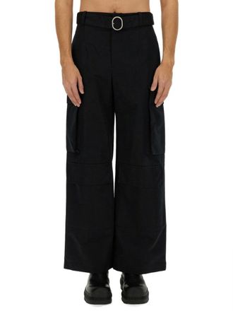 Jil Sander Wide-Leg Cargo Pants With Utility Pockets