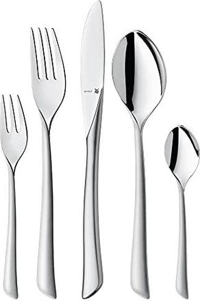 WMF Virginia - Cuberter&iacute;a (30 Piezas, Para 6 Personas, Acero Inoxidable, Parcialmente Mate, Extremadamente Resistente A Los Ara&ntilde;azos, Apta Para Lavavajill