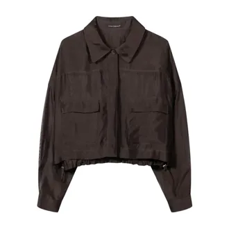 Luisa Cerano Dames, Blouses & Shirts, Bruin, Maat: M Zijde