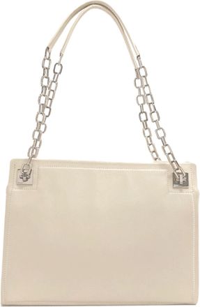 Bally White Leather Tote Bag (Pre-Owned)