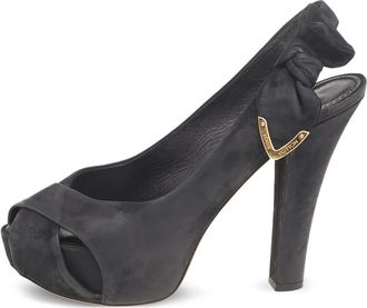 Louis Vuitton suede heeled pumps - Black