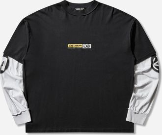 Salomon Slam Jam Longsleeve T-Shirt Deep Black / White
