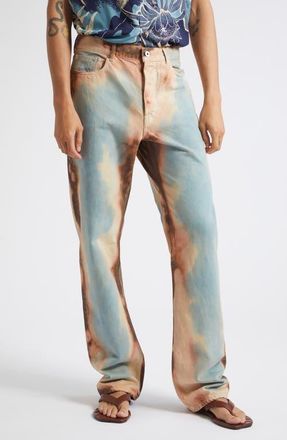 J.W.Anderson Straight Leg Jeans in Peach at Nordstrom, Size 30