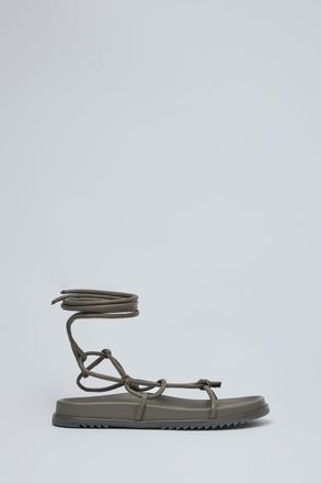 Rick Owens Leather Sandals - Penta Granola Dust