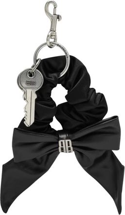 Balenciaga Accessoires, Dames, Zwart, ONE Size, Leer, Strikke-detail strik strik sleutelhanger